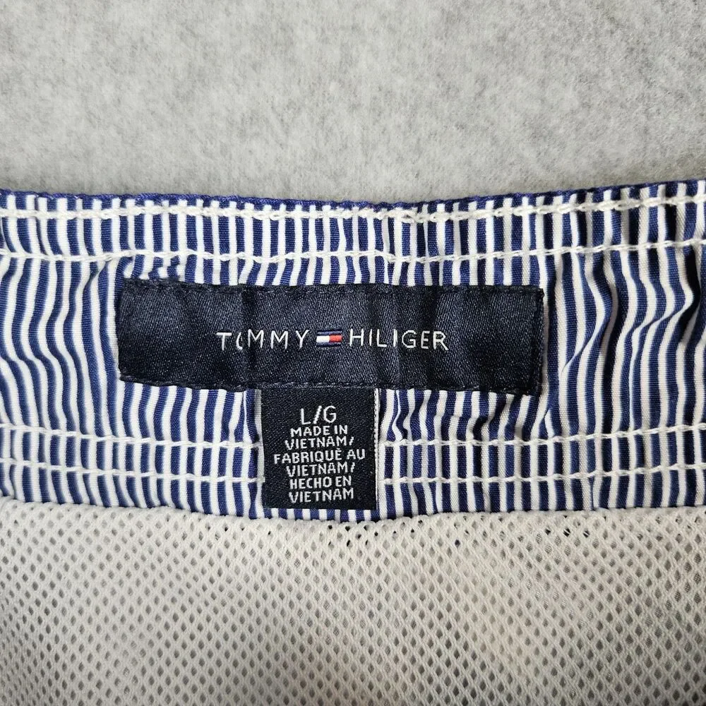 TOMMY HILFIGER Men's Blue Hawaiian Sailfish Marlin Swim Trunks Board Shorts Sz L